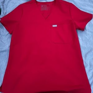 red figs women's scrub top one pocket
